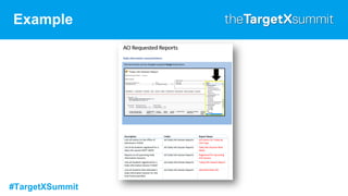 #TargetXSummit
Example
 