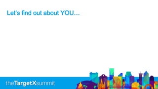 Let’s find out about YOU…
 