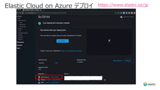 Elastic Cloud on Azure デプロイ https://www.elastic.co/jp
/
 