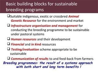 Utilizing livestock biodiversity to secure livelihoods: Indigenous sheep in pastoral systems