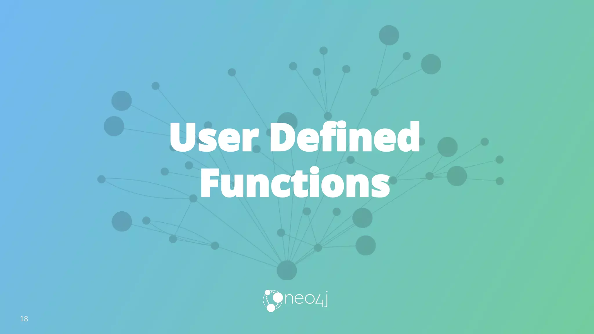 User Defined
Functions
18
 
