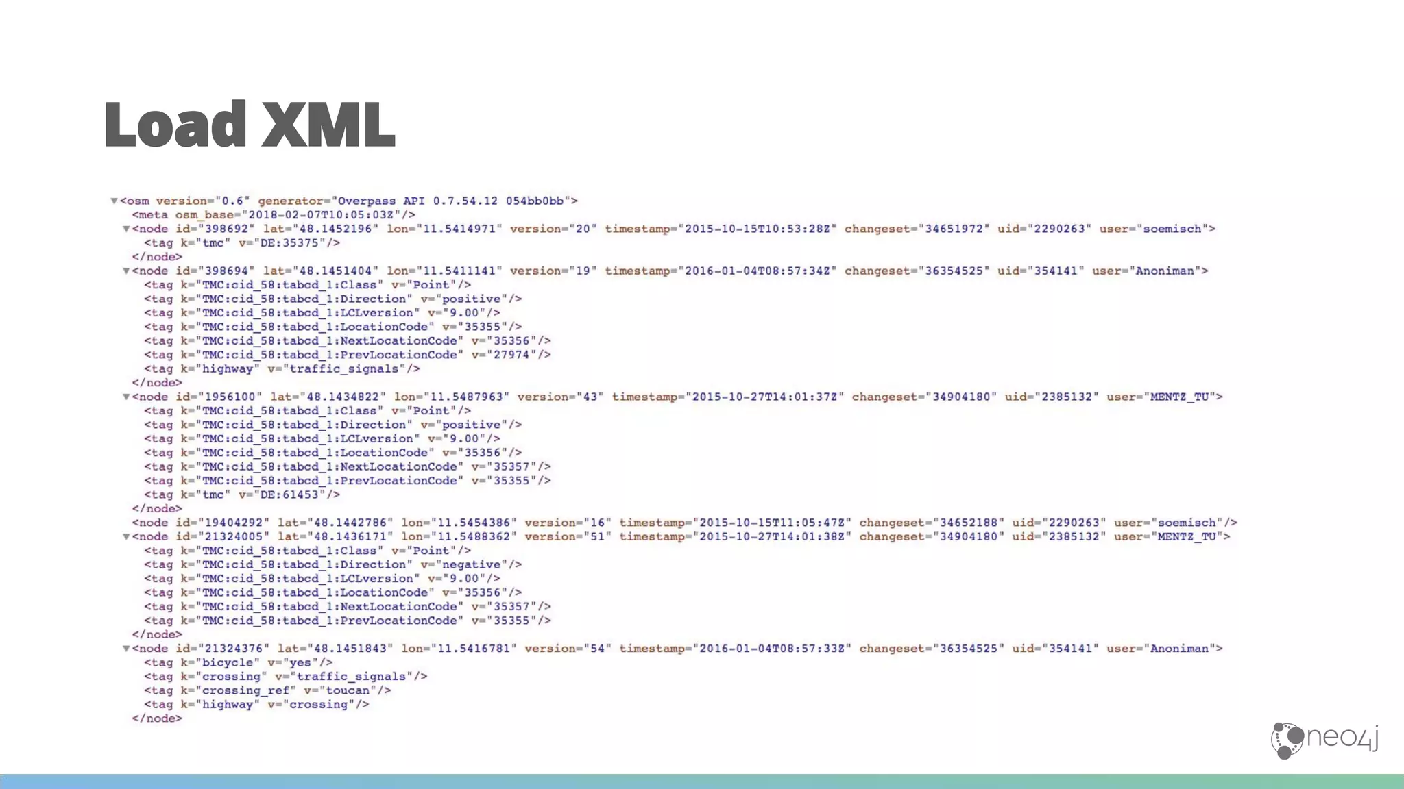 Load XML
 