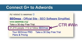 Connect G+ to Adwords



                        CTR #Win
 