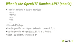 Utilizing the OpenNTF Domino API | PPTX