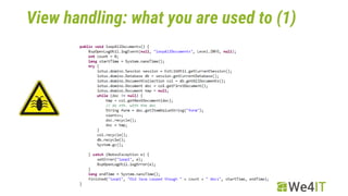 View handling: what you are used to (1)
 