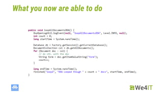 What you now are able to do
 