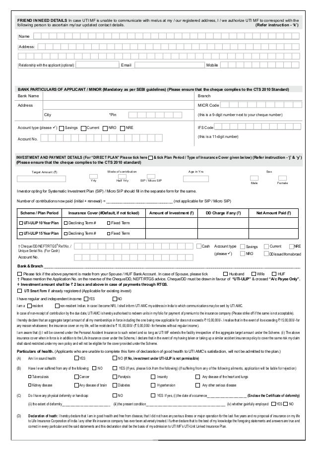 UTI Unit Linked Insurance Plan (UTIULIP) New Editable