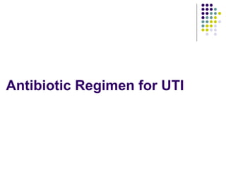 Antibiotic Regimen for UTI
 