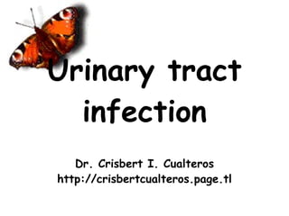 Urinary tract infection Dr. Crisbert I. Cualteros http://crisbertcualteros.page.tl 
