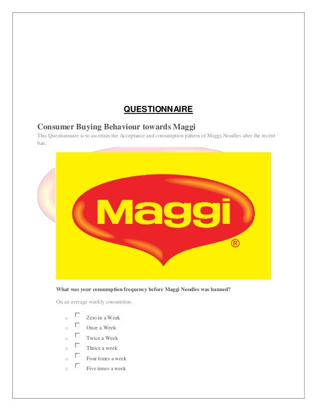 {Maggi logo
75} Brand Loyalty and Consumer Buying Behaviour towards maggi | {Maggi logo
75}