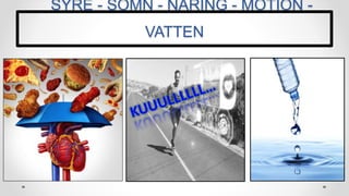 SYRE - SÖMN - NÄRING - MOTION -
VATTEN
 