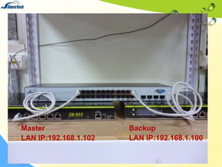 Master
LAN IP:192.168.1.102

Backup
LAN IP:192.168.1.100

 