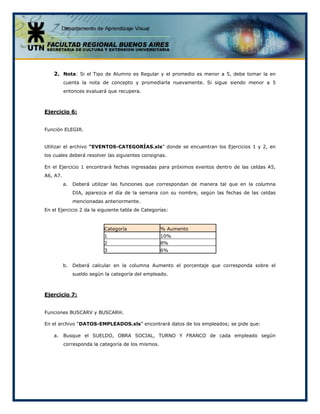 Consignas excel avanzado | PDF