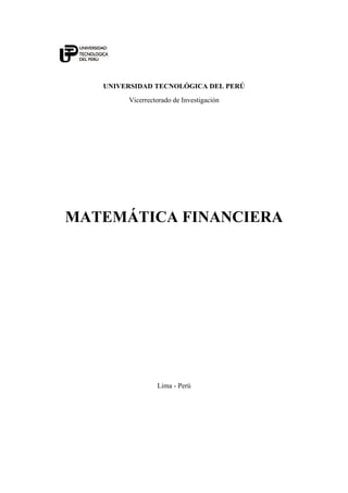 utp matematica financiera libro de estudios teórico-practico | PDF