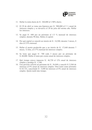 utp matematica financiera libro de estudios teórico-practico | PDF