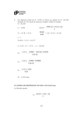 utp matematica financiera libro de estudios teórico-practico | PDF