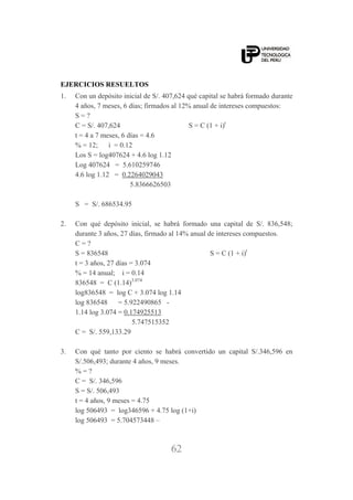utp matematica financiera libro de estudios teórico-practico | PDF