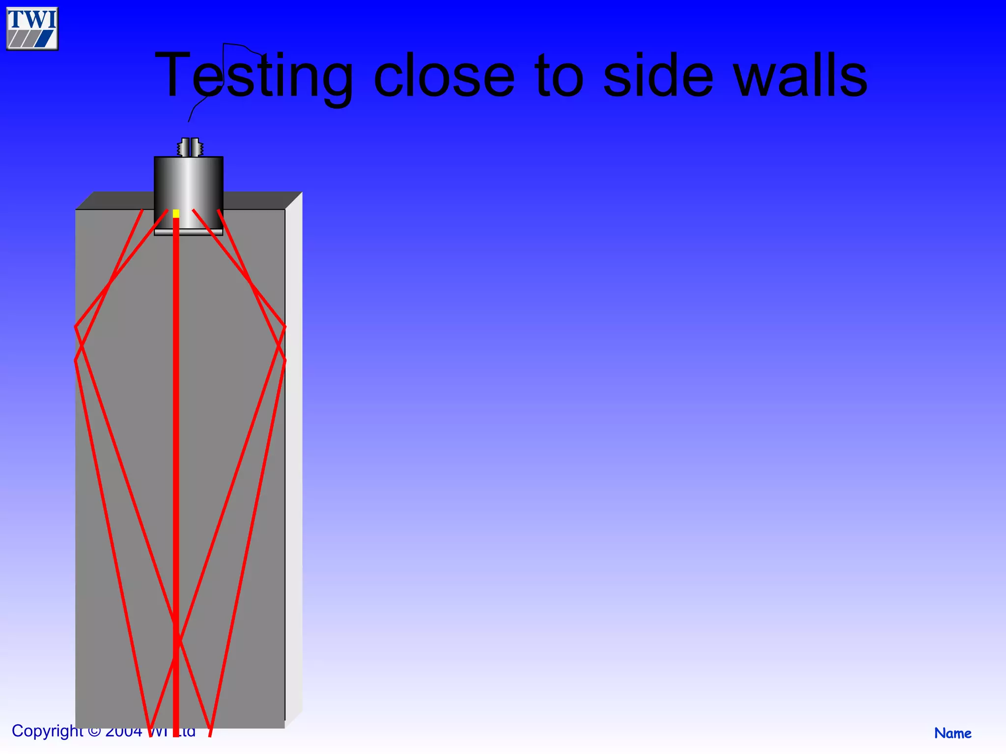 Testing close to side walls 