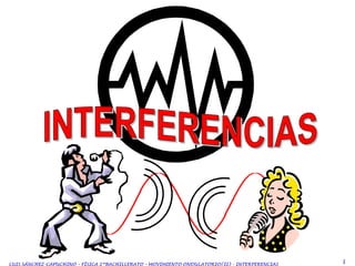 LUIS SÁNCHEZ-CAPUCHINO – FÍSICA 2ºBACHILLERATO – MOVIMIENTO ONDULATORIO(II) - INTERFERENCIAS 1 INTERFERENCIAS 