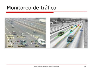 Monitoreo de tráfico




          Vision Artificial - Prof. Ing. Jose C. Benitez P.   33
 
