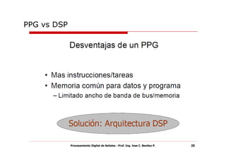 PPG vs DSP




             Procesamiento Digital de Señales - Prof. Ing. Jose C. Benitez P.   28
 