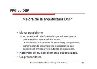 PPG vs DSP




             Procesamiento Digital de Señales - Prof. Ing. Jose C. Benitez P.   36
 