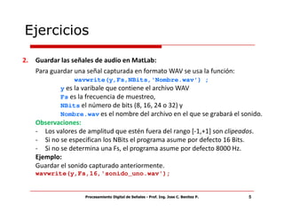Utp pds_sl3_procesamiento de señales con mat_lab i | PDF