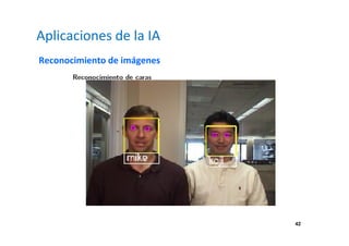42 
Aplicaciones de la IA 
Reconocimiento de imágenes 
 