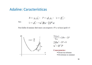 10
Adaline: Características
 