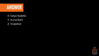 ANSWER
X- Satya Nadella
Y- Kunal Bahl
Z- Snapdeal
 