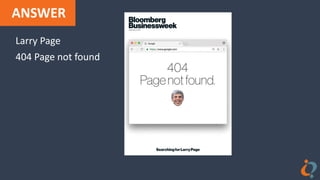 ANSWER
Larry Page
404 Page not found
 