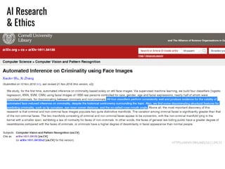 HTTPS://ARXIV.ORG/ABS/1611.04135
AI Research
& Ethics
 