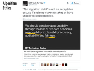 HTTPS://TWITTER.COM/TECHREVIEW/STATUS/800734306998120448
Algorithm
Ethics
HTTPS://TWITTER.COM/TECHREVIEW/STATUS/800734306998120448
 