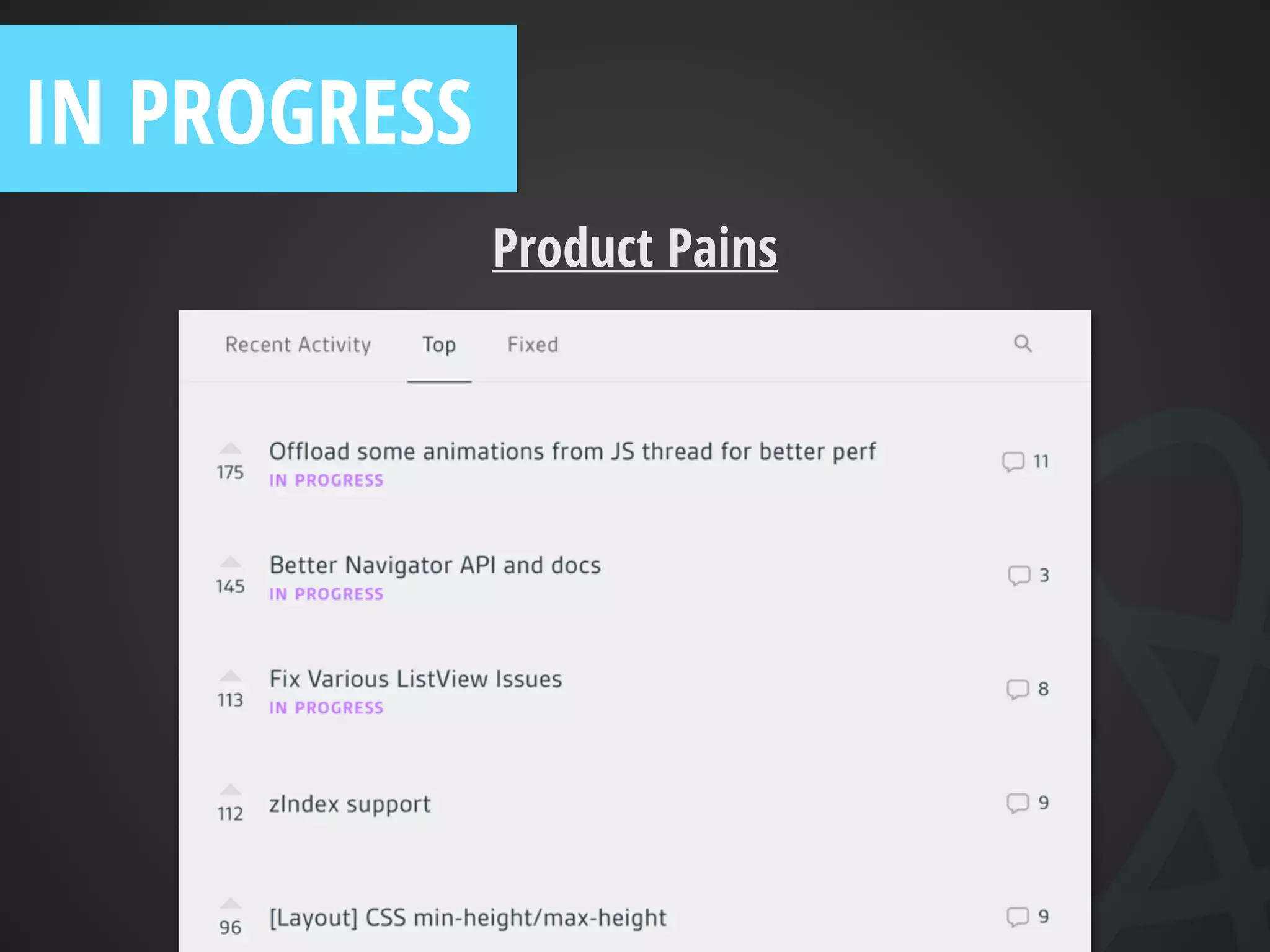 1. Web developers can make apps
2. Know and use tooling to be more productive
3. Learn platform concepts and dev tricks
REACT NATIVE
 