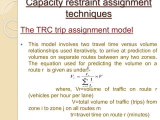 Trip Assignment Minimum Path Tree Example Urban transportation system - methods of route assignment | PPTX