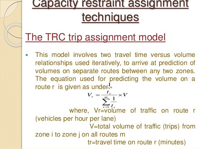trip assignment model