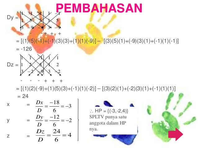 Power Point Sistem Persamaan Linear Tiga Variabel