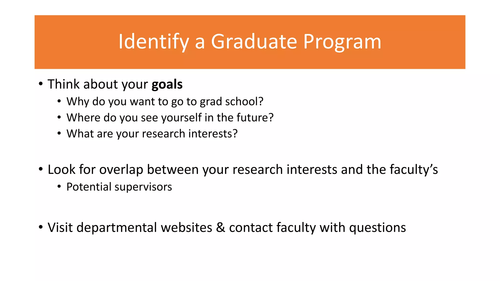 Applying to Graduate School | PPTX