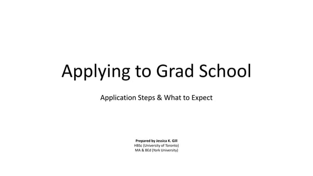 Applying to Graduate School | PPTX