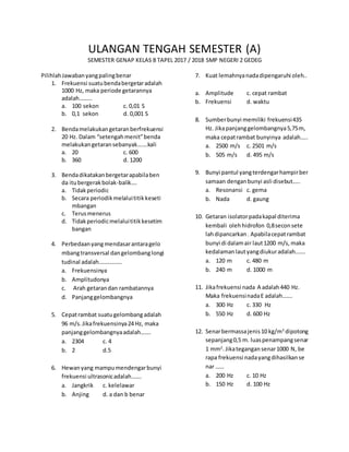 ULANGAN TENGAH SEMESTER (A)
SEMESTER GENAP KELAS 8 TAPEL 2017 / 2018 SMP NEGERI 2 GEDEG
PilihlahJawabanyangpalingbenar
1. ...
