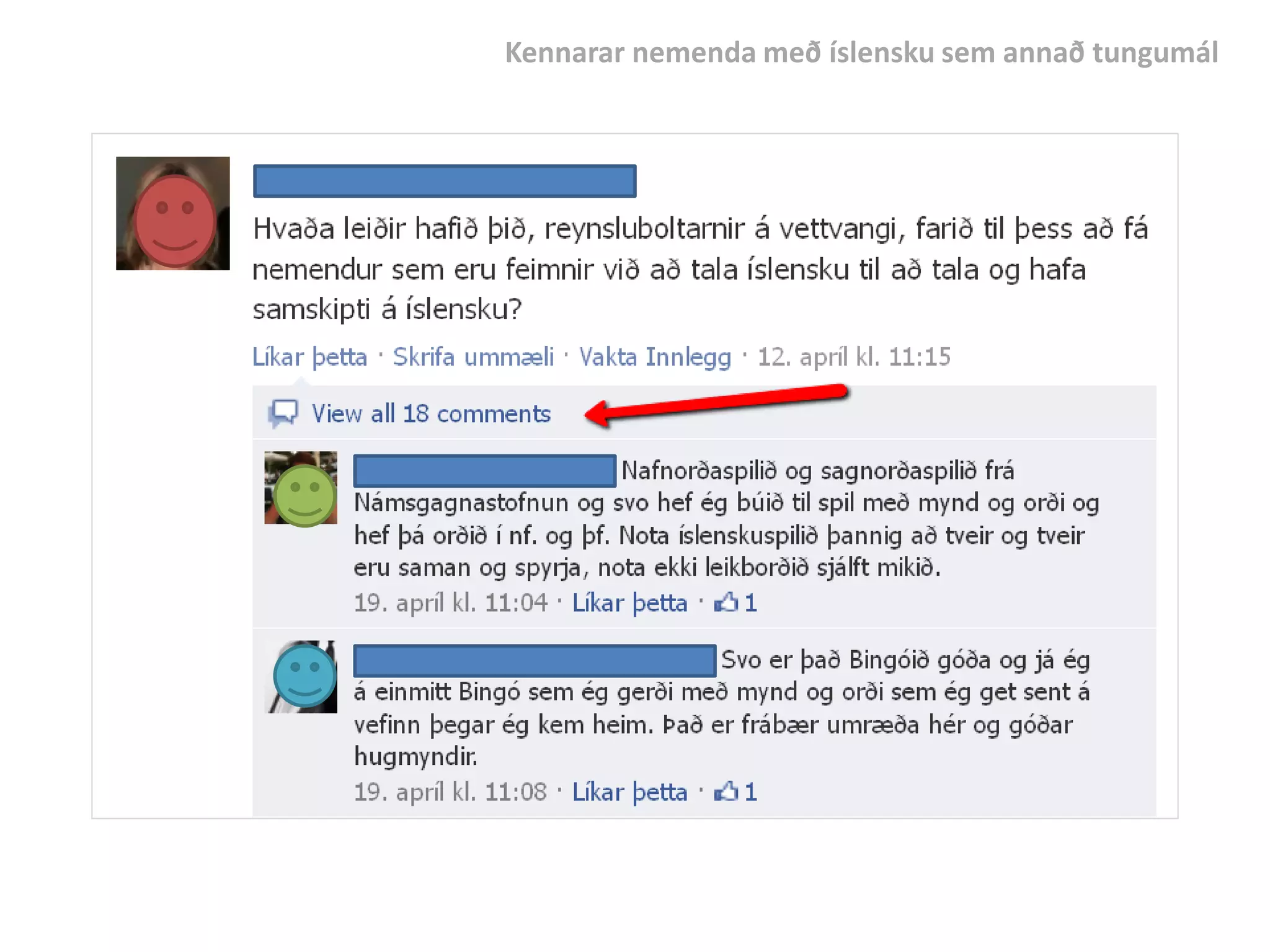 Kennarar nemenda með íslensku sem annað tungumál
 