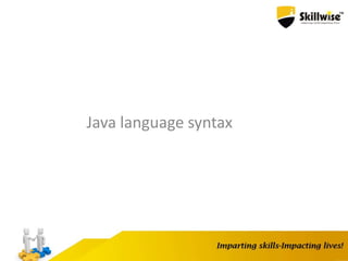 Java language syntax
 
