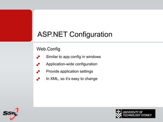 ASP.NET PostbacksA Page Postback is:Where the client communicates back to the server, Through the page that was originally served. The post back is a submission of the Form element.