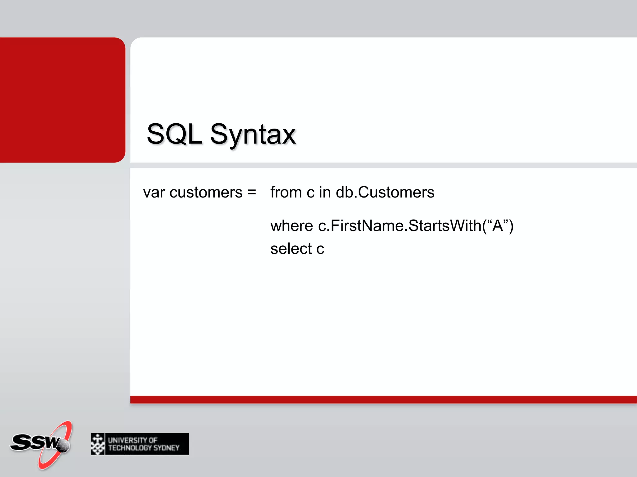 DataSets or Business ObjectsWhy use DataSetsA highly functional container for data that can be strongly typedAutomatic change tracking for contained dataSeamless data-binding supportWhy Use ObjectsBusiness Objects (NHibernate, NTiers, LINQ to SQL, LINQ to Entities)Light weightGood data-binding supportExtensible and OOVery easy to useNo SQL command Strings