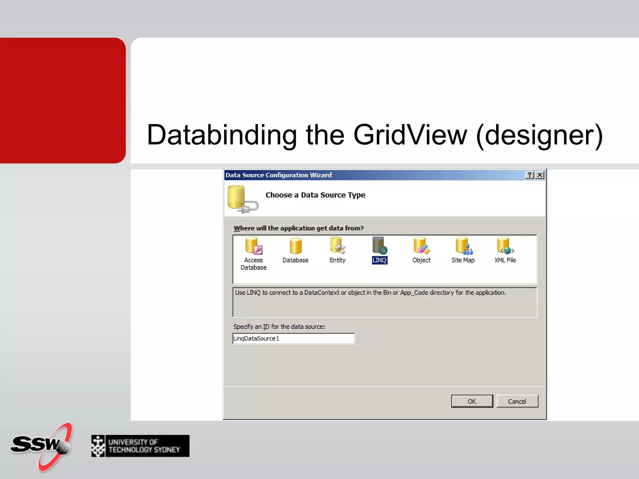 Bind the dataDataData source