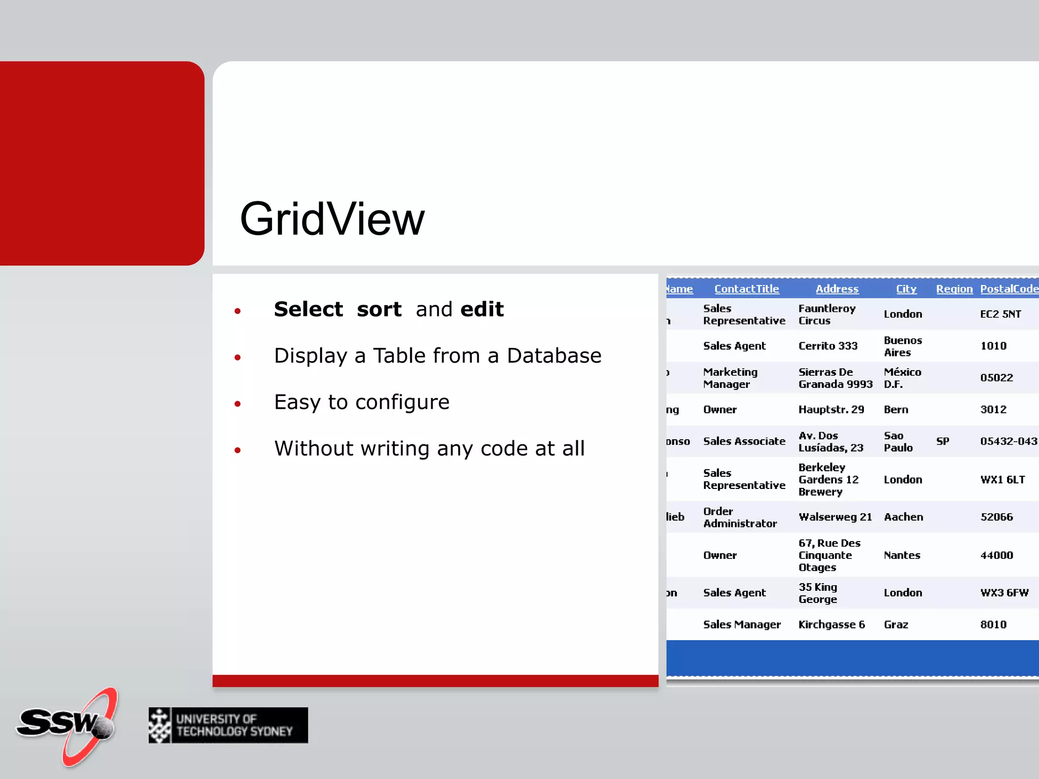 Databinding the GridView (designer)
