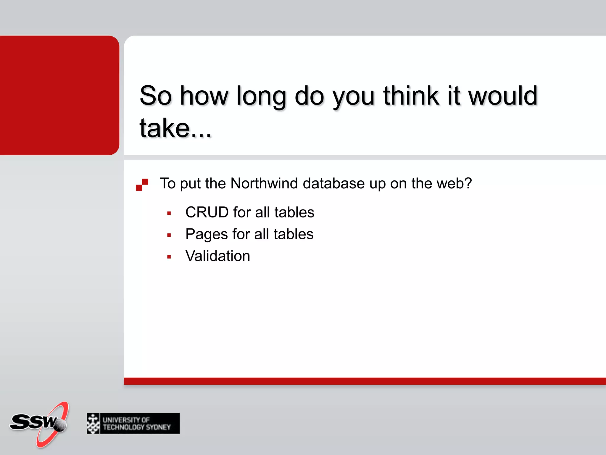 ValidationWhy do we need it?PEBCACBad Data
