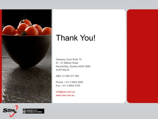 3things…PeterGfader@ssw.com.auhttp://peitor.blogspot.comtwitter.com/peitor