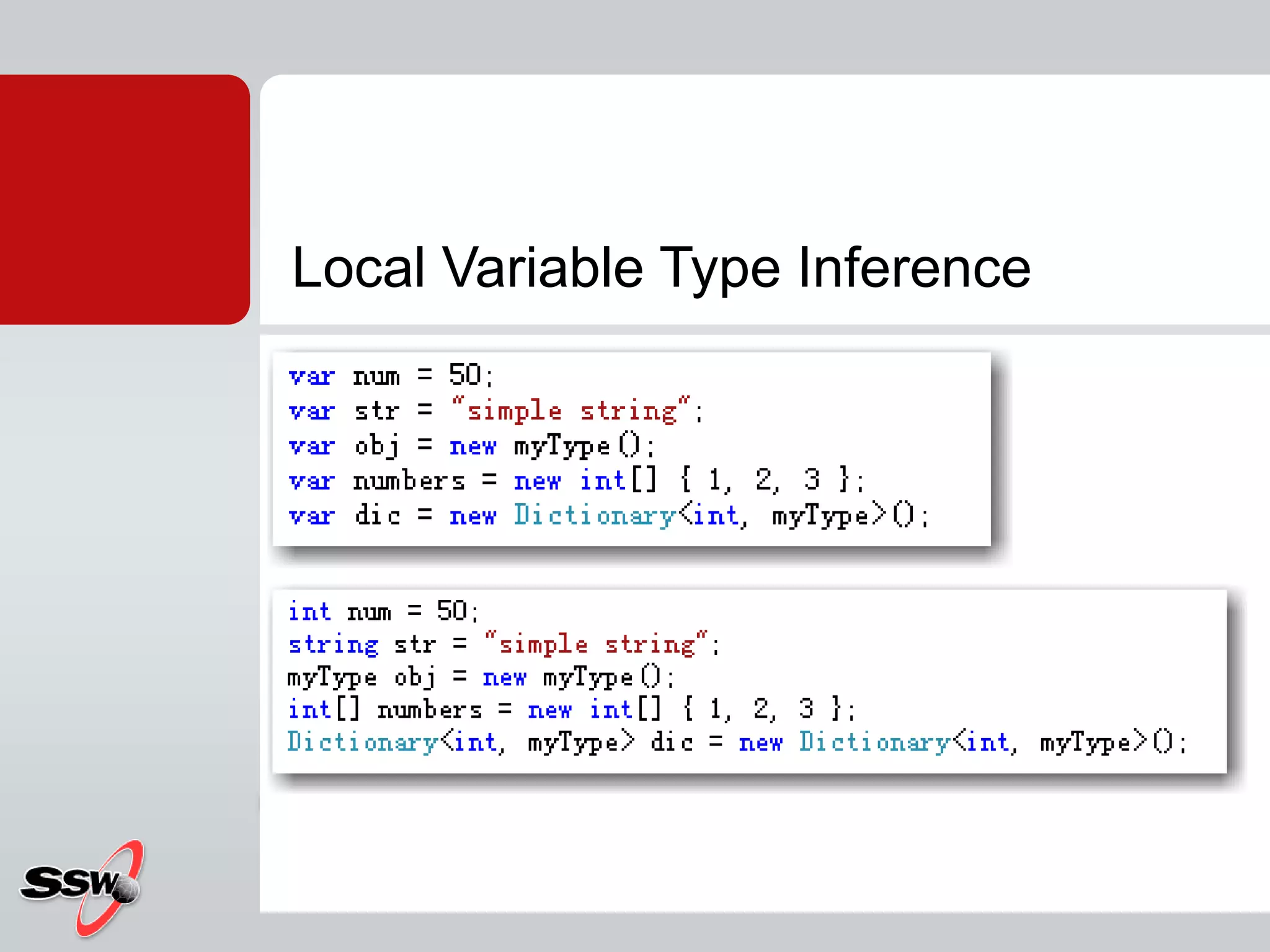 Local Variable Type Inference