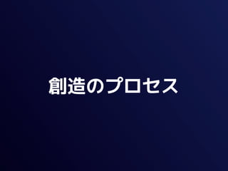 創造のプロセス
 